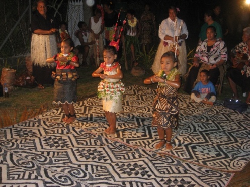 Young dancers perform for us (Utulei Village)