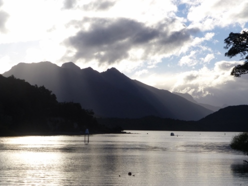 Evening walk along Lake Manapouri