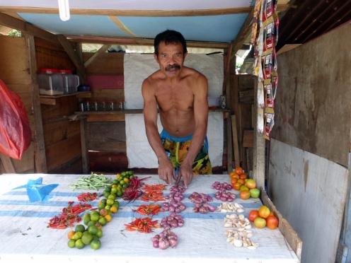 Street vendor in Namrole