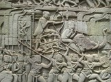 Carvings depicting the Champas (Vietnamese) being driven from Cambodia