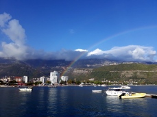 Rainbow over Budva, Montenegro